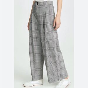 Madewell Black and White Plaid Pants